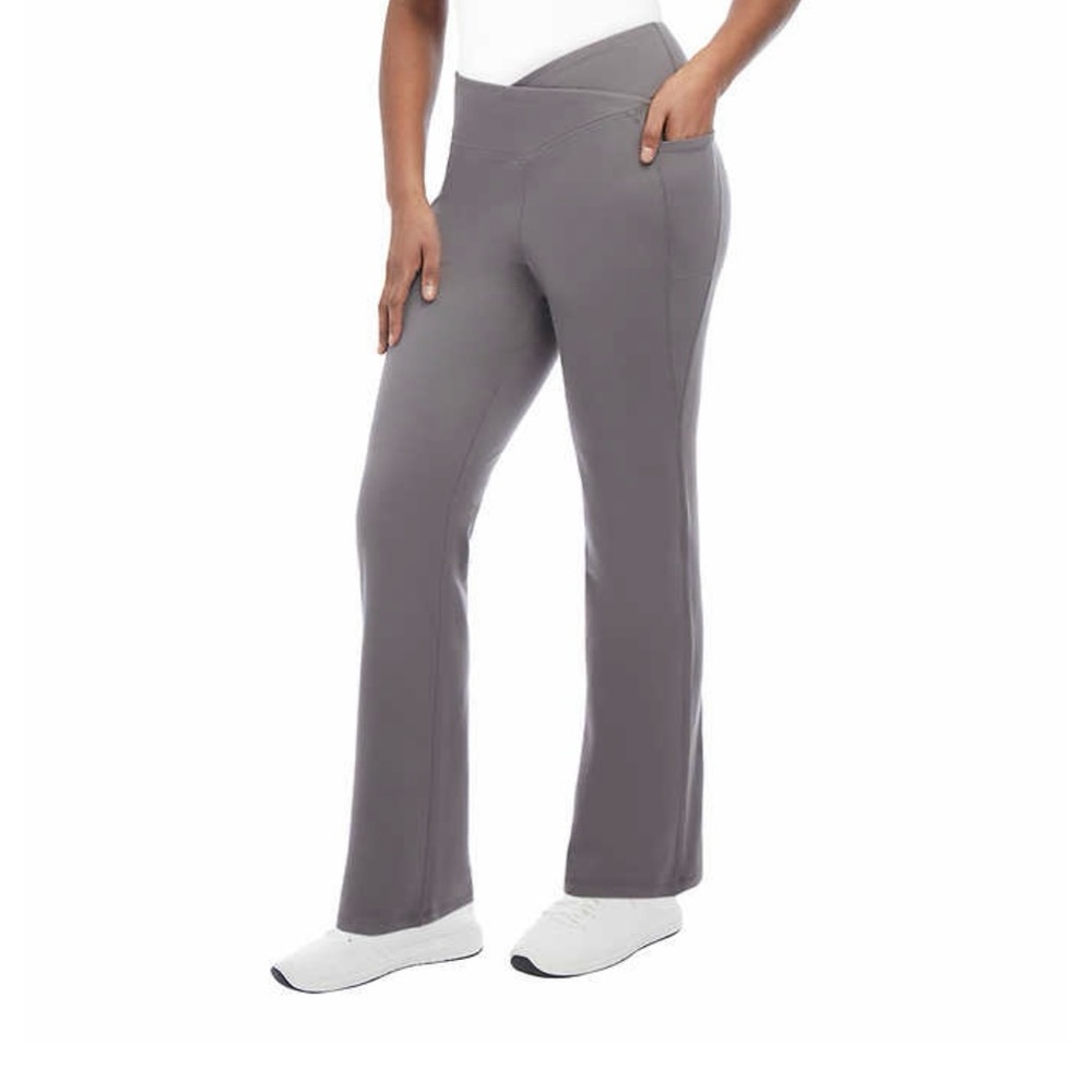 NEW Jockey Ladies Crosswaist Yoga Pant, Dark Grey, Size S